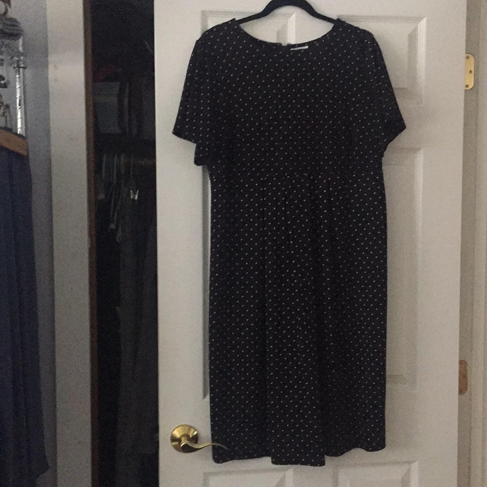 Black Polka Dotted Maternity Dress